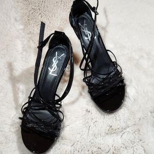 YSL Black Sexy Sandal Heels